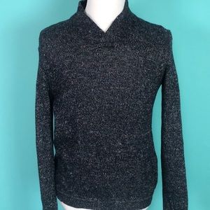 Rag & Bone Navy Raglan Shawl Collar Pullover M